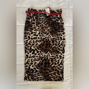 Leopard Midi Skirt